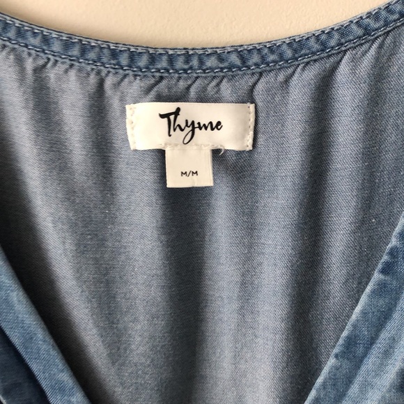 SOLD Thyme Maternity Denim Tunic Dress medium - Picture 7 of 7